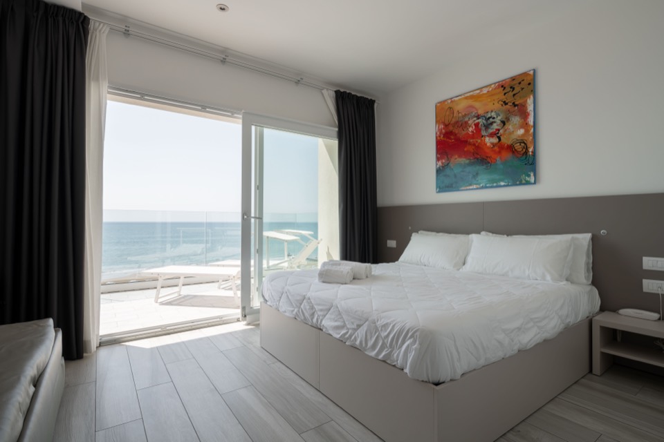 Camera vista mare dell'Hotel Boston a Jesolo Lido